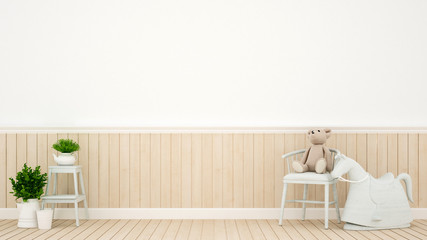 kid room in house or nursery - interior design - 3D Rendering