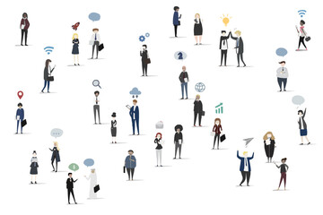 Vector collection of business people