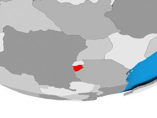 Fototapeta premium Burundi on globe