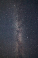Milky way galaxy in clear starry night sky northern hemisphere