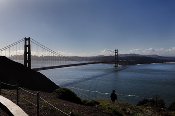 Golden Gate Bridge Early Morning Looking Towards San Francisco