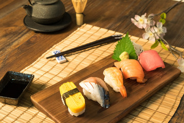 Japanese food Sashimi Sushi set