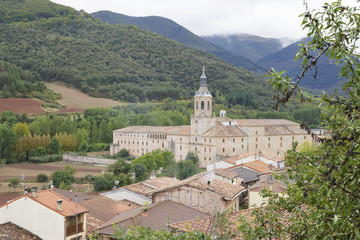 Fototapeta na wymiar Monastery of Yuso, in San Millan de la Cogolla, La Rioja, Spain. UNESCO World Heritage Site since 1997.