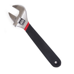 Obraz premium Wrench with black rubber handle.