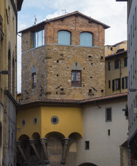 Fototapeta na wymiar Beautiful old buildings Italian style in Florence