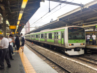 Obraz premium Abstract blur of Train at the station .