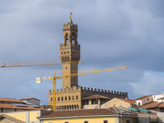 The big tower on Vecchio Palace in Florence (Palazzo Vecchio)
