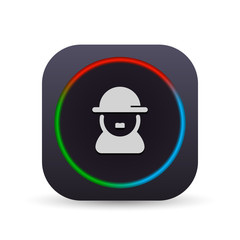 Dark MultiColor Web Button