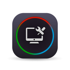 Dark MultiColor Web Button