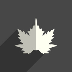 Leaf flat icons with of shadow. Vector illustration