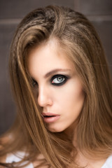 Obraz premium Beautiful girl on the street close-up