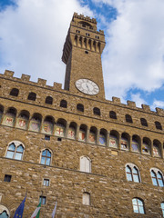 Fototapeta premium Florence Italy historic town hall called Palazzo Vecchio in the main city square