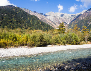 Kamikochi valley in early fall - Nagano prefecture, Japan