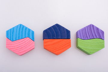 Colorful pieces of a logic puzzle