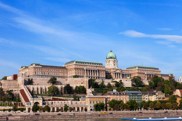 Buda Palace on a beautiful summer's day - Budapest, Hungary.