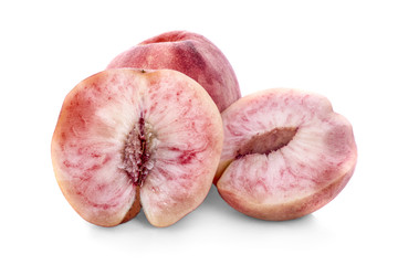 Peach isolated on white.