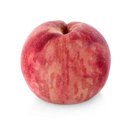 Peach isolated on white background.