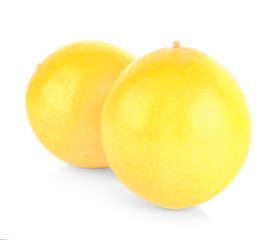 Passion fruit isolated on white background.