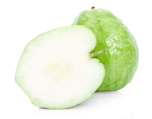 Guava fruit isolated on the white background..