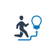 Business Going to Success Icon