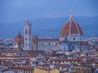 Fototapeta premium Cathedral of Santa Maria del Fiore in Florence on Duomo Square - biggest attraction in the city