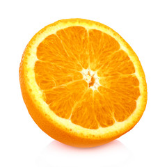 Perfectly retouched sliced orange isolated on the white background with clipping path. Lets see what happens: One of the best isolated oranges slices that you have ever seen..