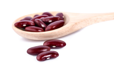 red beans isolated on the white background.