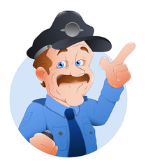 Traffic Police Officer Vector Illustration