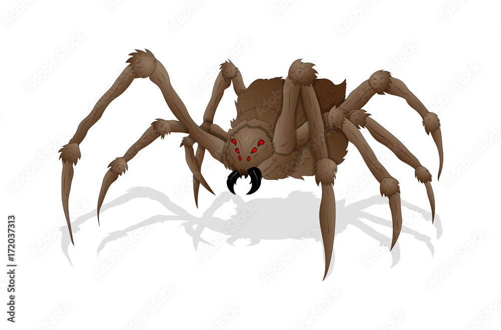 Wall mural Creepy Spider - clip-art vector illustration