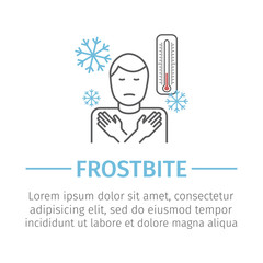 The man froze. Vector sign