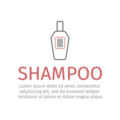 Shampoo line icon