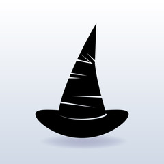 witch hat icon on white