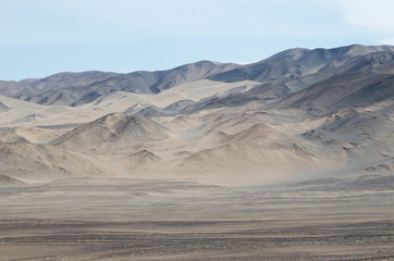 Landscape of mountains in the desert