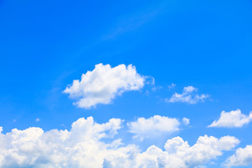 blue sky bright and big cloud beautiful summer. art of nature with copy space for add text