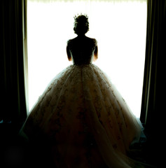 silhouette  Bride