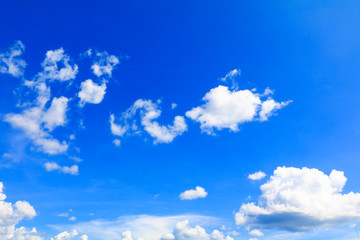 blue sky bright and big cloud beautiful summer. art of nature with copy space for add text