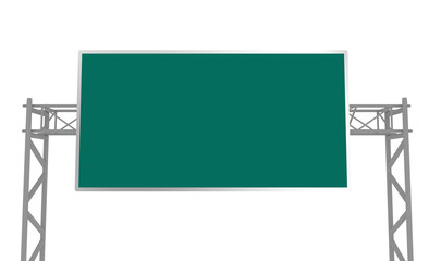 Highway road sign isolated on white