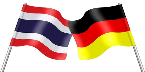 Flags. Thailand and Germany