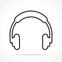 headphones icon on white background