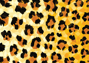 Wild animal abstract pattern background or texture, Leopard.