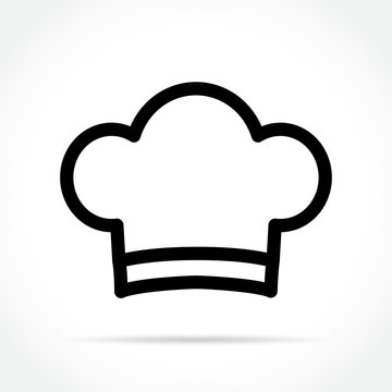 chef hat icon on white background