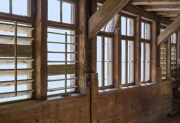 wooden window scenery