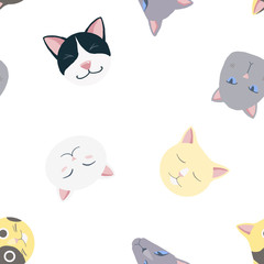 Nice cats vector pattern