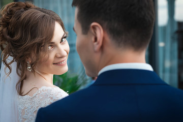 sweet newlywed couple