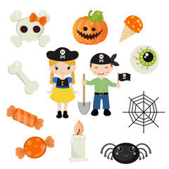 Halloween symbols collection
