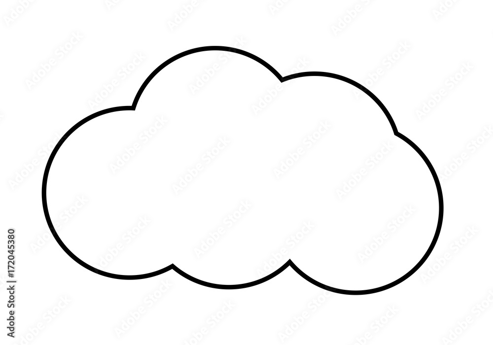 Sticker Cloud Vector Banner