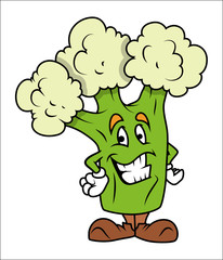 Cheerful Cauliflower Vector