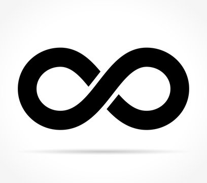 infinity icon on white background