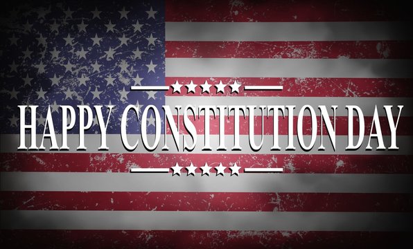 Happy Constitution Day background with USA flag