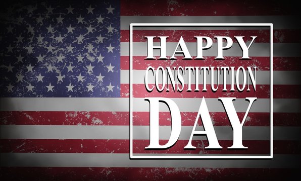 Happy Constitution Day background with USA flag